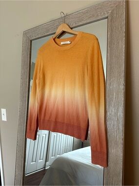 Zimmermann 100% Cashmere Orange Ombré Sweater Medium Size 3